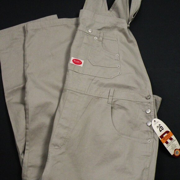 NWT Vintage 90’s khaki Revolt overalls plus size 26 - Picture 8 of 9